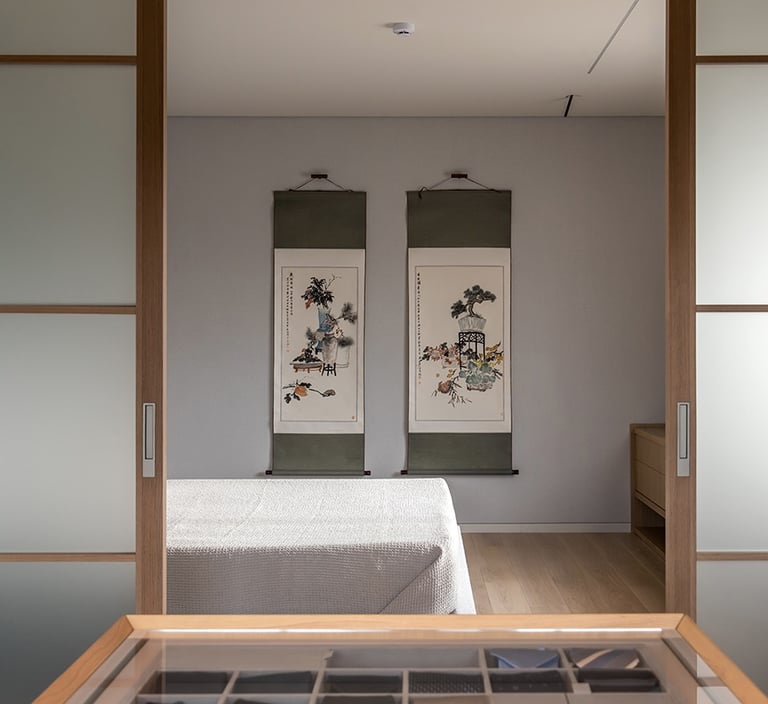 Japandi  stiliaus sienų dangos