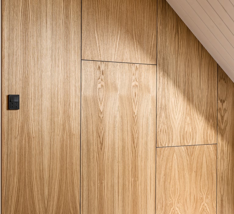 Faneruotos medžio plokštės interjerui