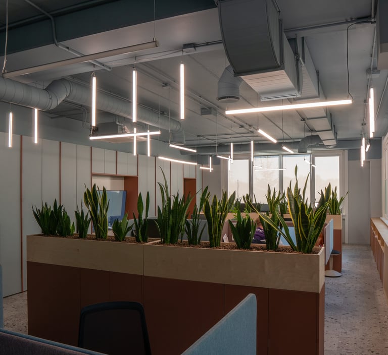 Darbo zonos su Amtico vinilinėm grindim