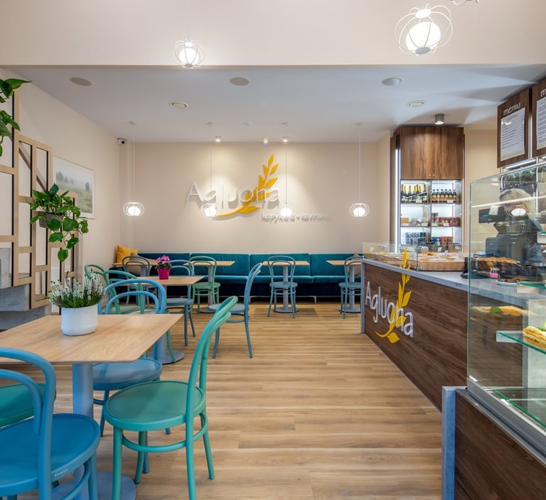 vinilo grindys kavineje