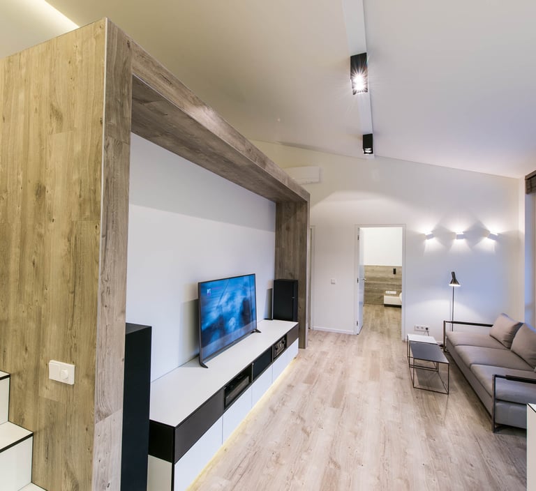 vinilinių grindų sprendimai interjere