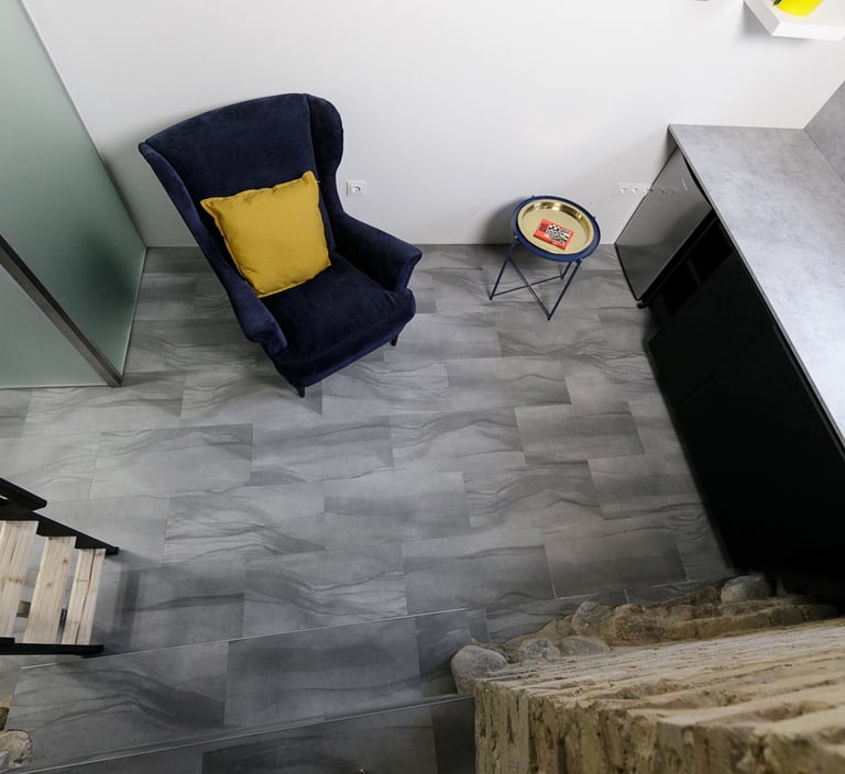 vinilines grindys ant šildomu grindu