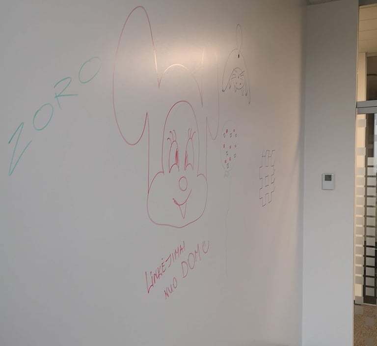 pavirsius rasyti markeriu