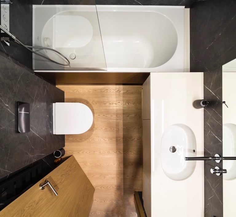 vinilo grindys vonioje