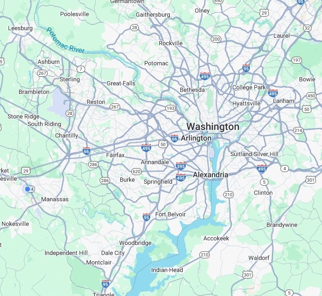 DMV area map
