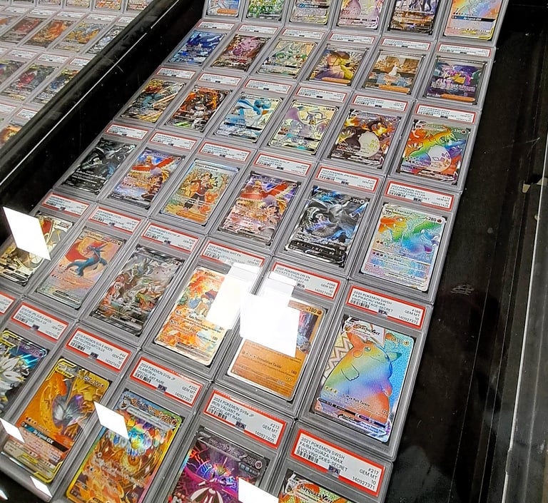Pokemon Trading cards at the Four States Card Show in Joplin Missouri at the Joplin Expo