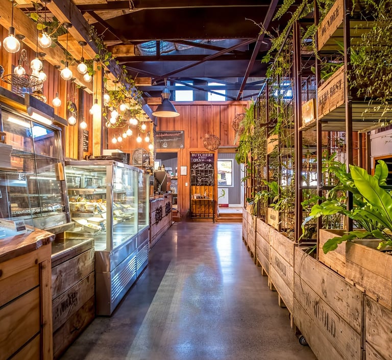 the old packhouse has a very popular cafe