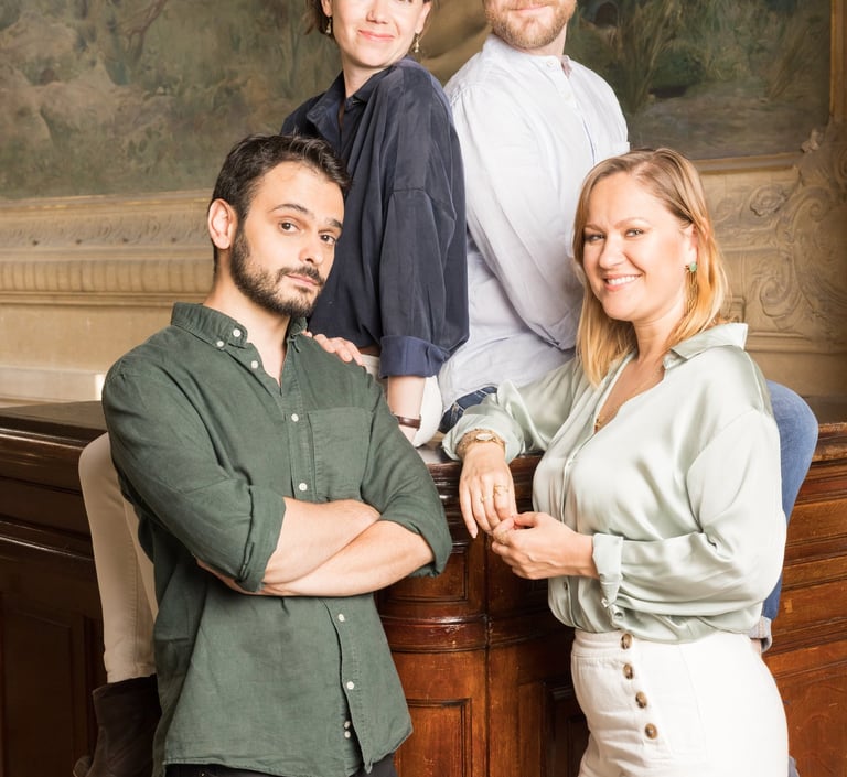 Photo des membres du quatuor lyrique Opale