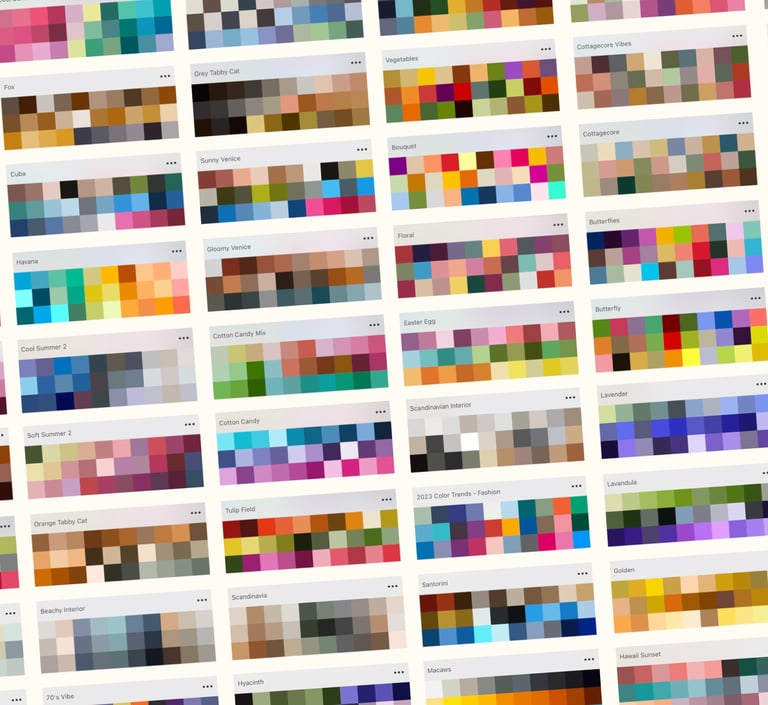 Procreate color palette packs – 100+ curated palettes