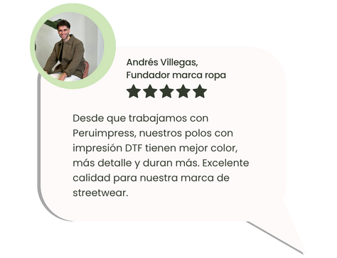 Fundador de marca de ropa urbana recomienda impresión DTF textil para polos con alta definición en Peruimpress Lima