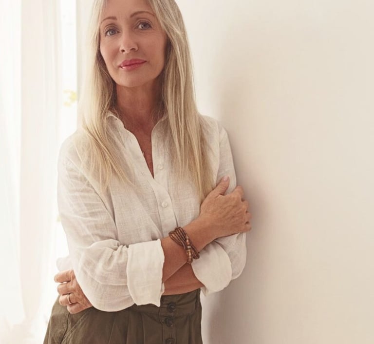 Valeria Angeletti, wellness coach di Metabolika, in piedi accanto a un muro con le braccia incrociat