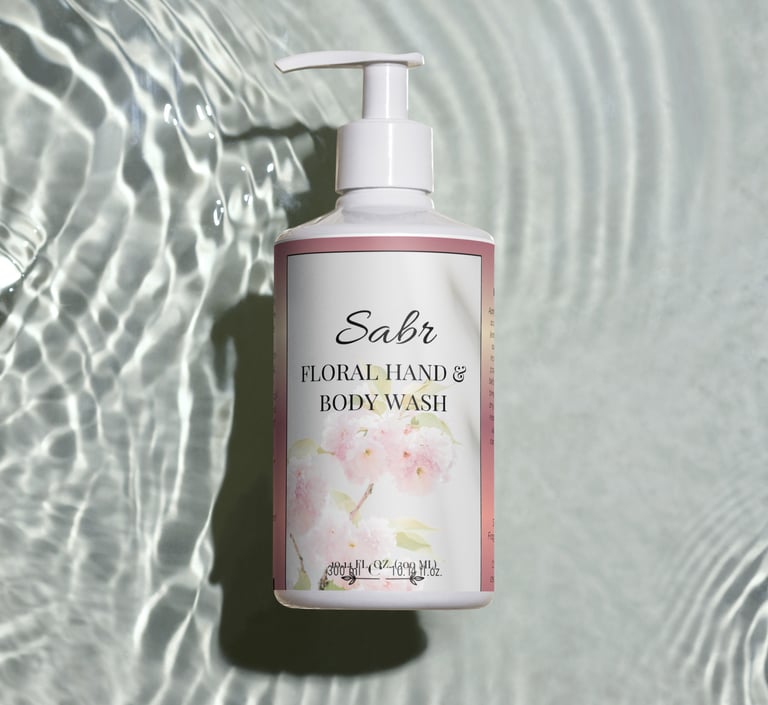 a bottle of soap with a pump on top of it