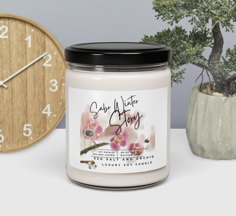a candle that is sitting on a table