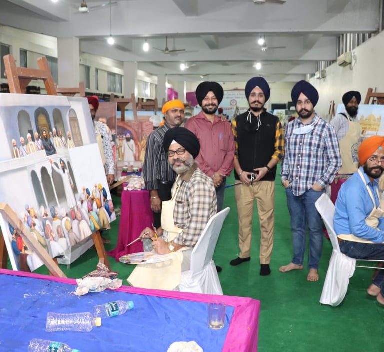 gurvinder-pal-singh-creating-painting