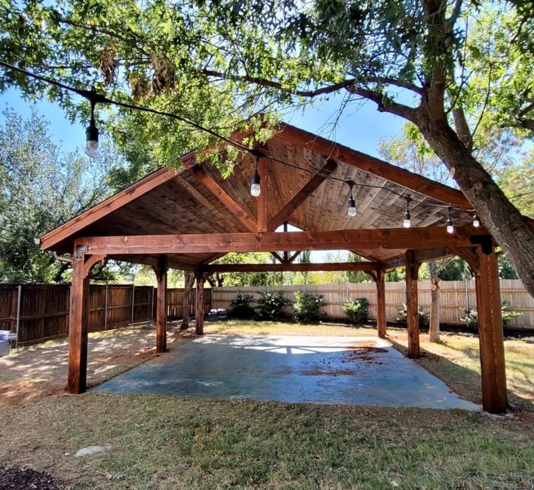 Massive Brown Cedar Patio