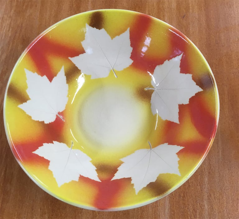 multi-color leaf bowl
