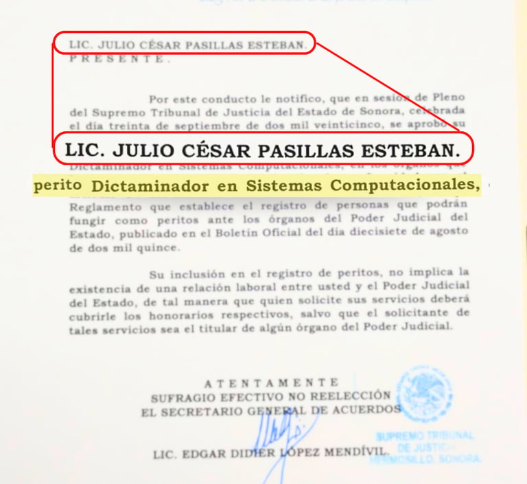 perito dictaminador julio pasillas