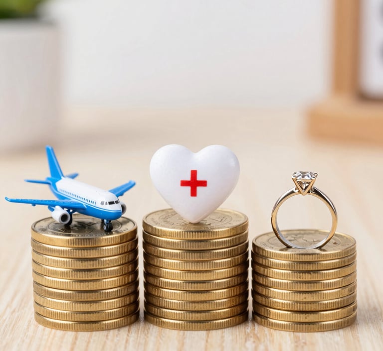 white and red wooden house miniature on brown table