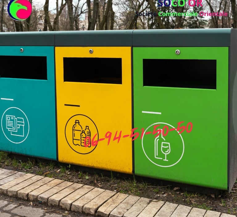 Poubelle Tri sélectif métallique Maroc
