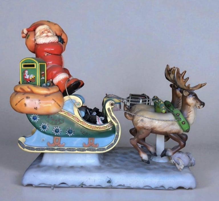 alquiler trineo papa noel con renos infantil atraccion