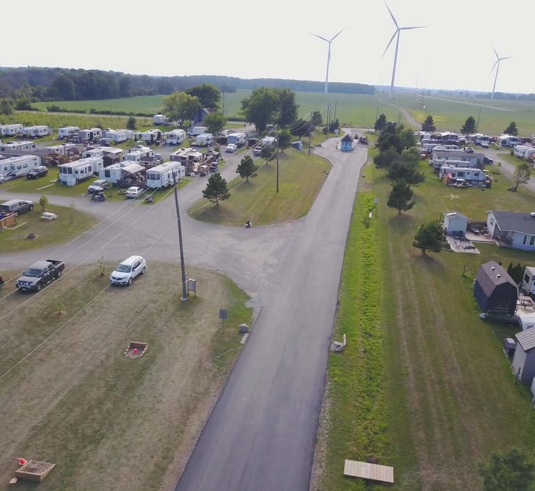 Camping near Lake Erie