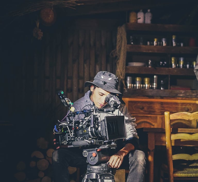 videaste geoffrey rodriguez sur un plateau de tournage