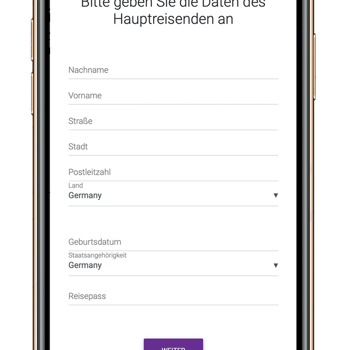 Hotel DunenNest - Ansicht Email online Checkin