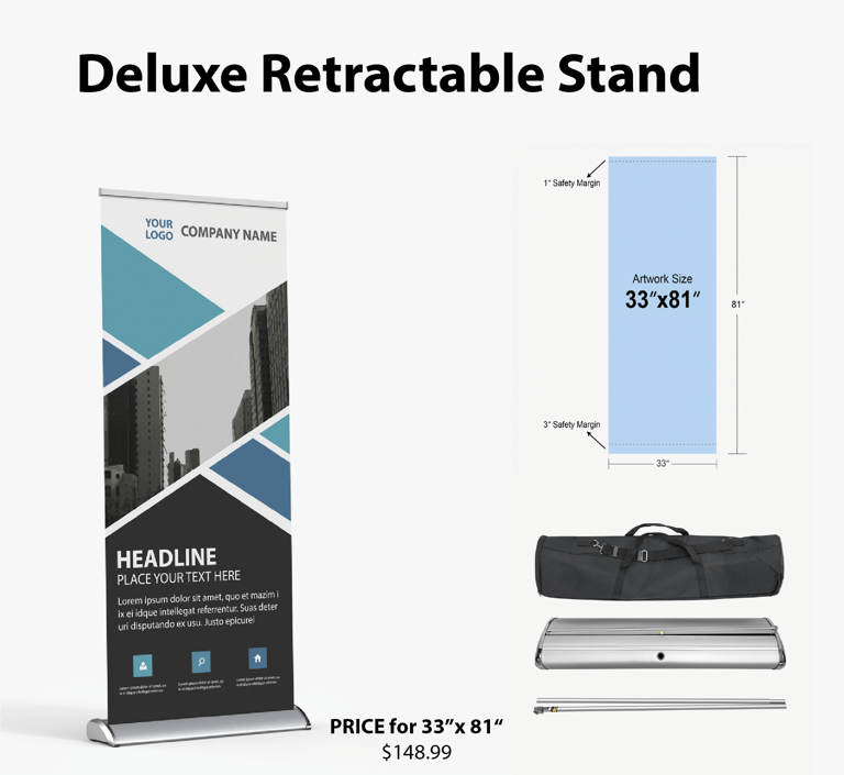 Deluxe Retractible Banner Stand
