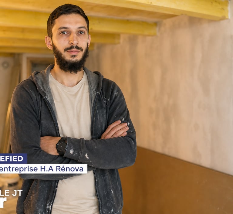 Amar Hefied, artisan fondateur de Harenova, présenté sur TF1 BonJour comme expert en rénovation du bâti à Marseille.