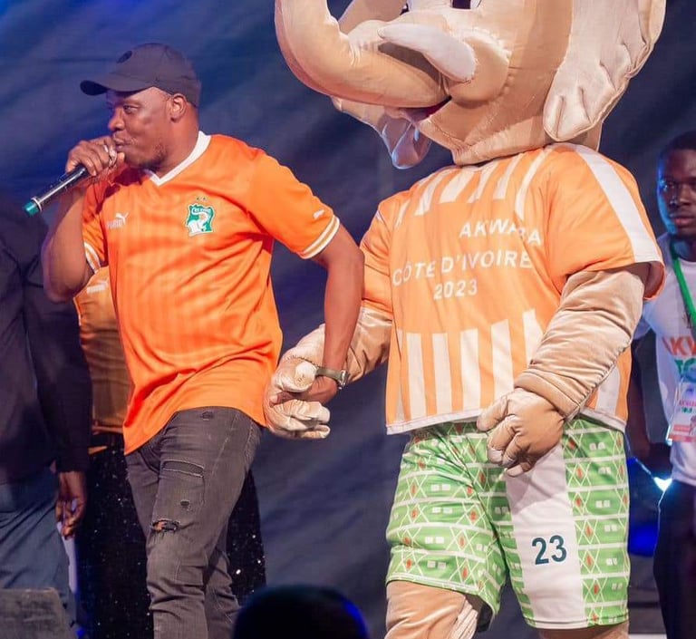 La mascottes des éléphants crées pour la CAN 2023