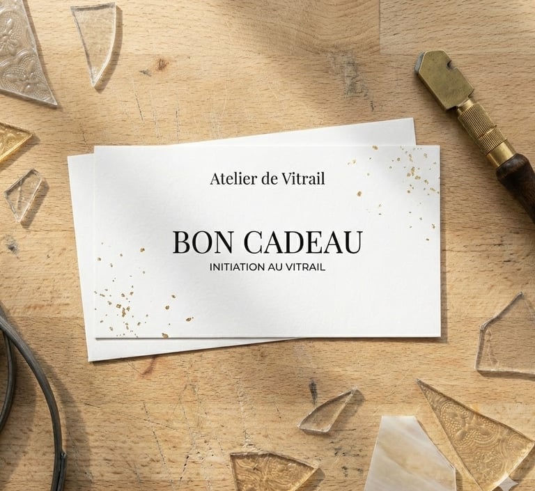 Carte cadeau pour un atelier d'initiation au vitrail à Paris