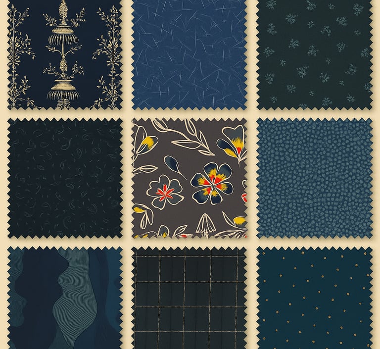 digital print fabric design swatches
