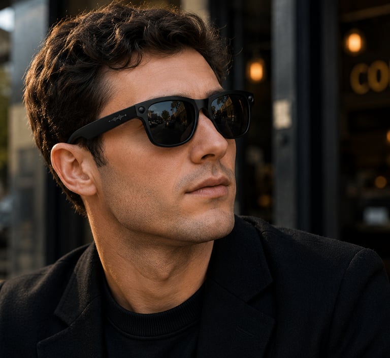 Lunettes connectées intelligentes Lunnec avec caméra – Style urbain et verres solaires