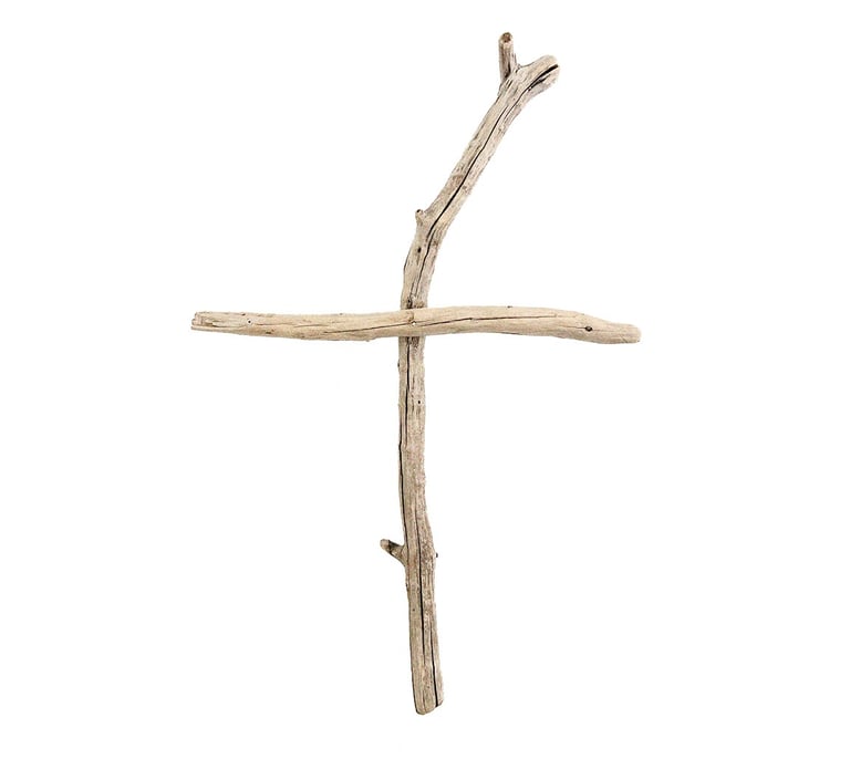 Driftwood Christian cross