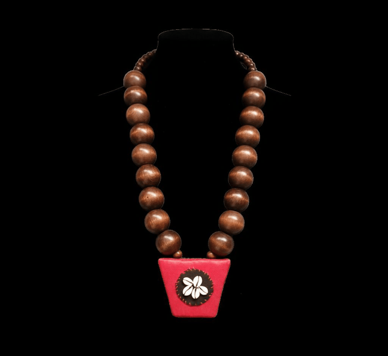 Huge Beaded Necklace with handmade pendant