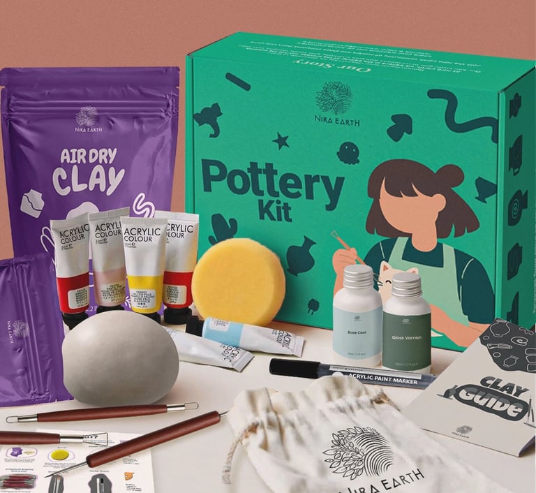 Handmade pottery kit gift set Canada eco-friendly craft supply