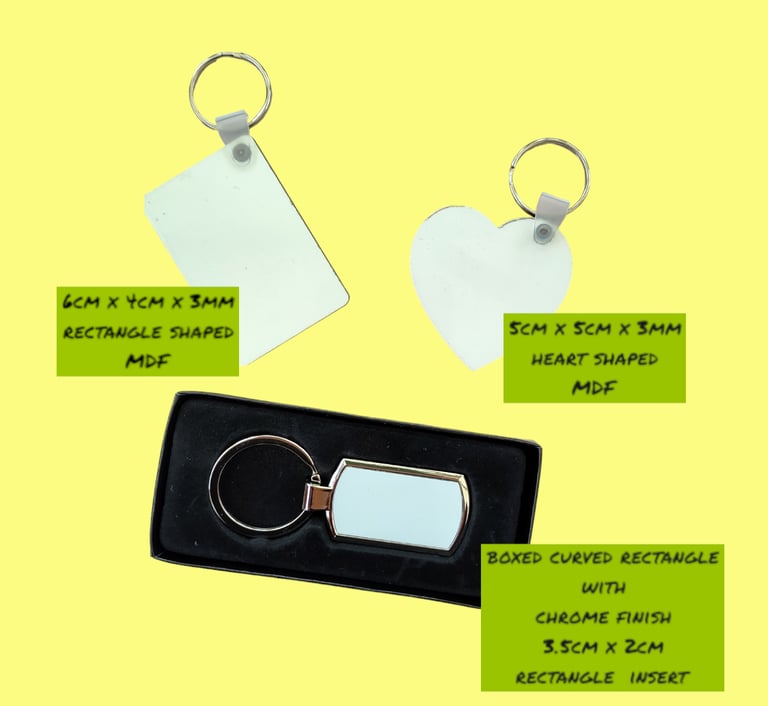 picture showing available keyring styles