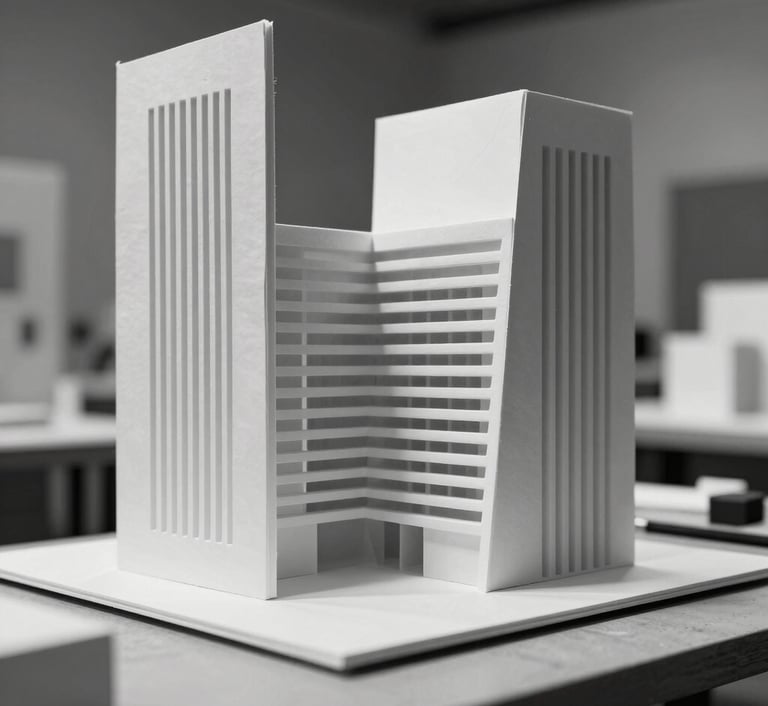 Maqueta de viviendas y jardines del estudio ReGaLiZ