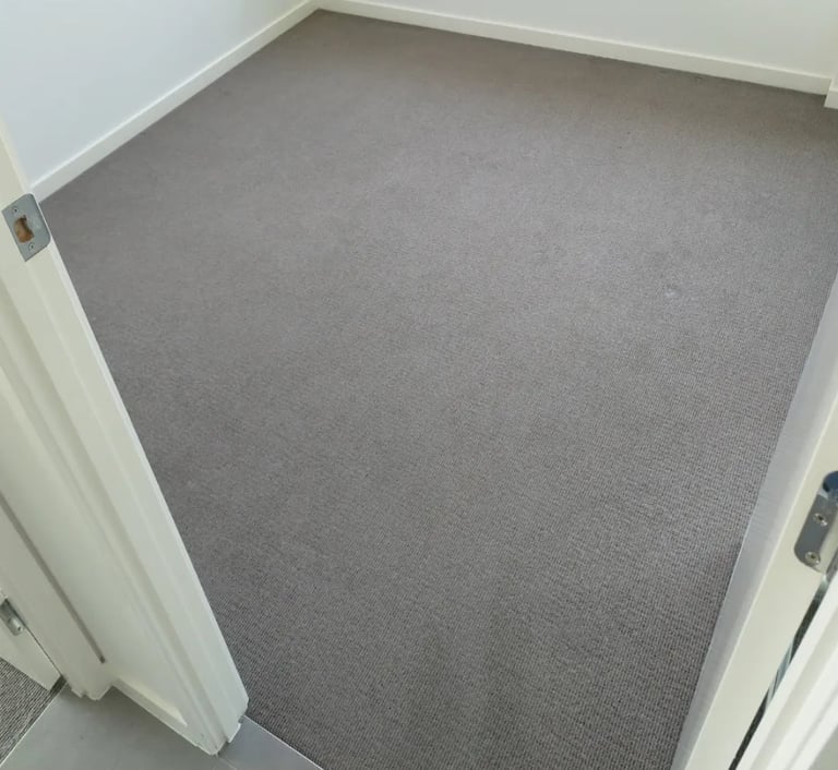 After cleaning showing a carpet visibly improved after deep cleaning.