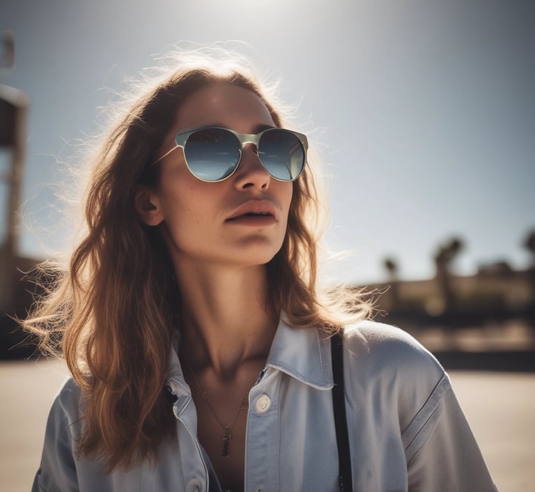 a person wearing a black eye patch