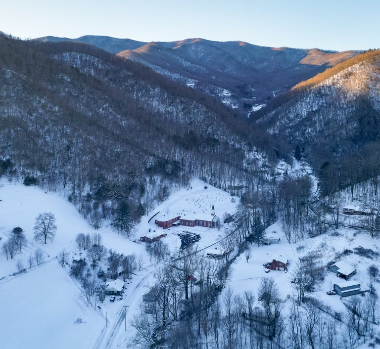 The Church in the Mount during the snow storm of 2026