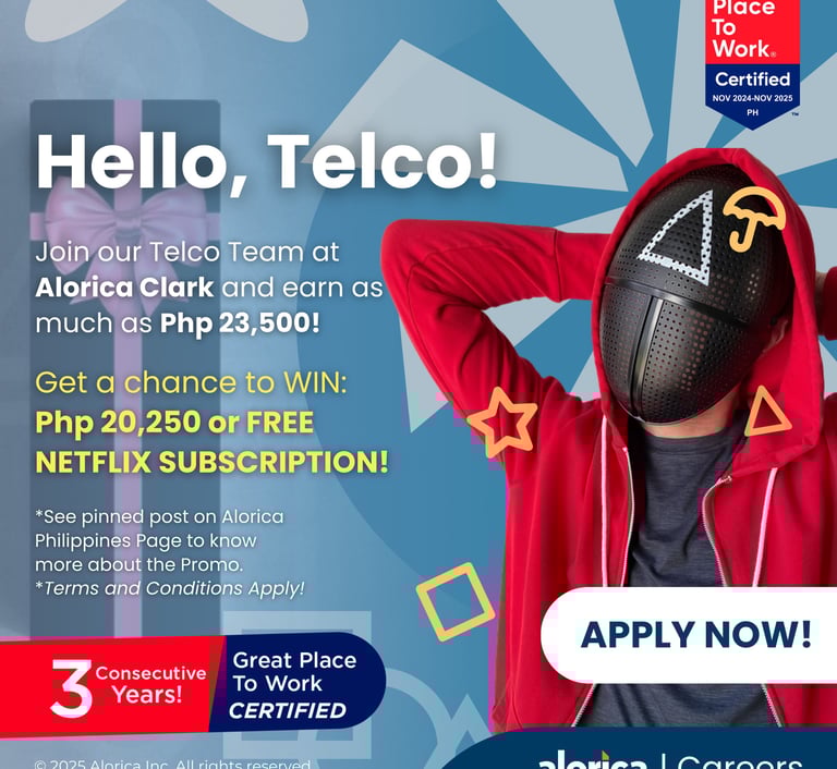 Alorica Clark Pampanga Mabalacar BPO Call Center Jobs Hiring Opening WFH work From Home non-voice