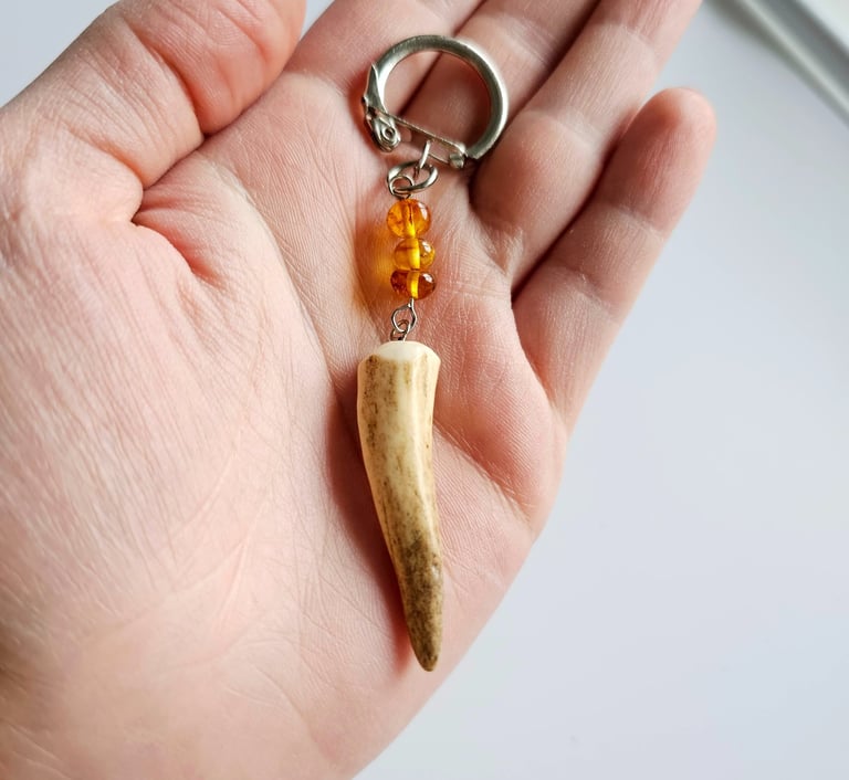Handmade amber keyring