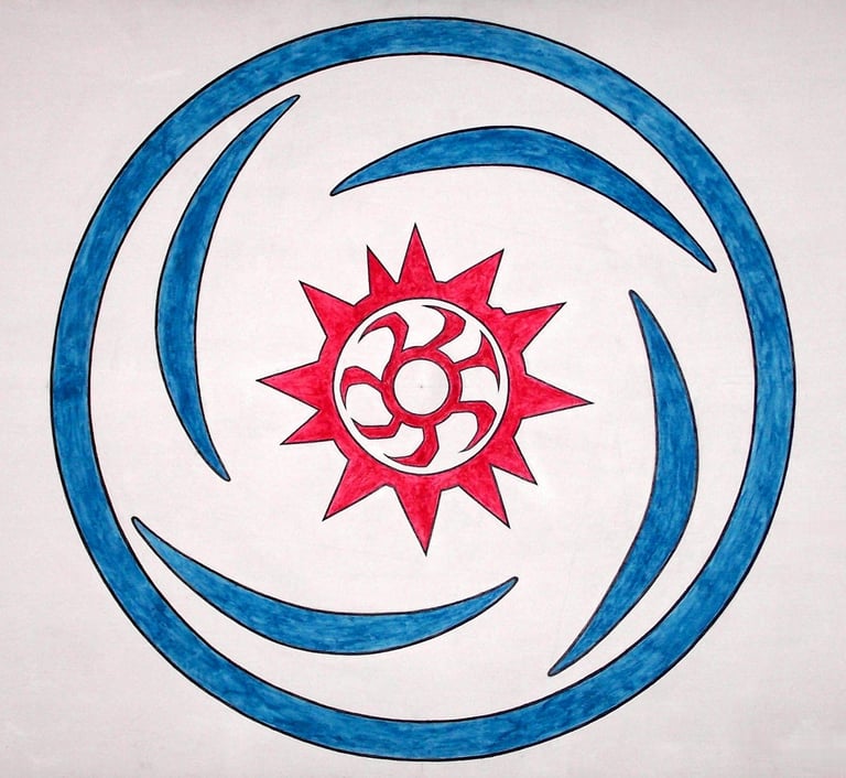 Whirlwind Shield: Acrylic on plywood, 2009