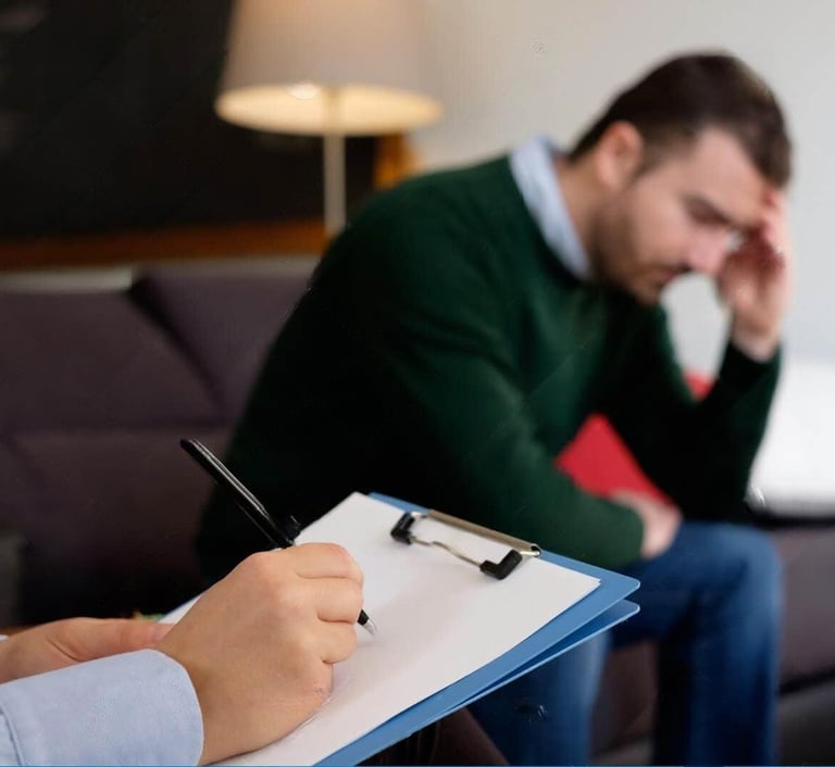 Dr. Nisheet Patel, renowned psychiatrist in Vadodara, conducting comprehensive mental health assessments