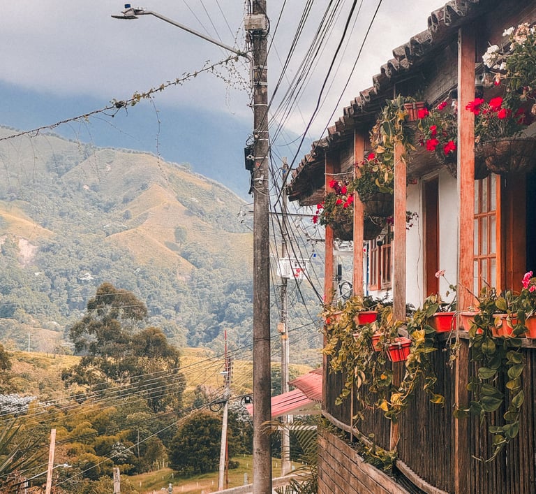 Salento mountain view in Colombia, South America