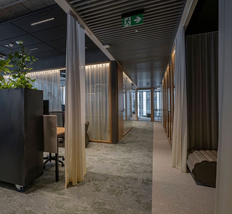 Ombre akustinės užuolaidos