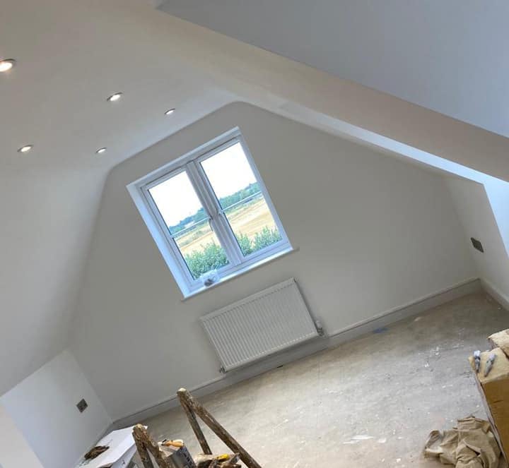 Completed loft conversion in Worcester turned into a spacious bedroom