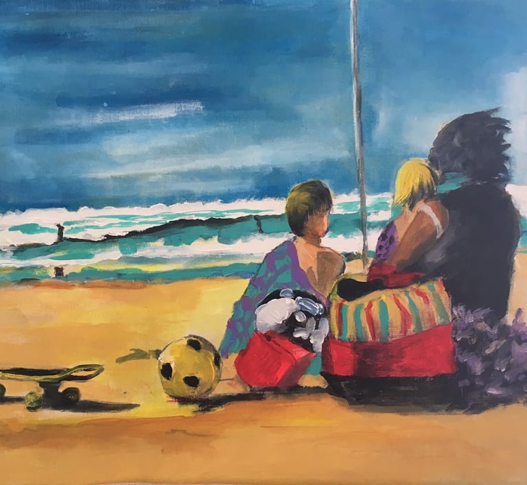 Marée Base, 2011 Acrylique sur toile ©Mireille Derbré