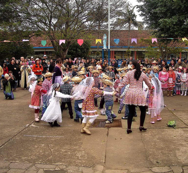 Festa junina com uma gincana